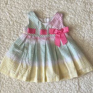 Bonnie Baby Pink and Yellow Plaid Dress